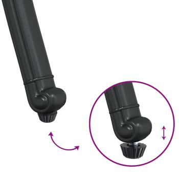 Gartentisch Set 5 pcs Schwarz Gussaluminium