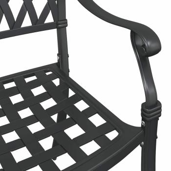 Gartentisch Set 3 pcs Schwarz Gussaluminium