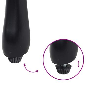 Gartentisch Set 3 pcs Schwarz Gussaluminium