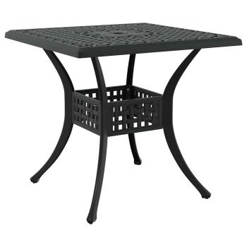 Gartentisch Set 5 pcs Schwarz Gussaluminium
