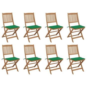 ARDEBO.de - Klappbare Gartenstühle mit Kissen 8 Stk. Massivholz Akazie