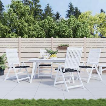 ARDEBO.de - Gartenstuhl-Kissen 4 Stk. Schwarz Karomuster 40x40x3 cm Stoff