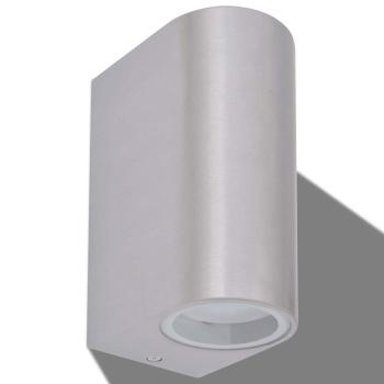 LED Außenwandleuchten 2 Stk. Rund Auf-/Abwärts