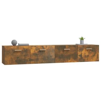 Wandschränke 2 Stk. Räuchereiche 100x36,5x35 cm Holzwerkstoff