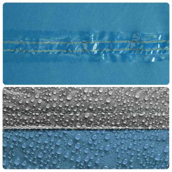 Camping-Zelt-Set mit Dach 2 pcs Blau Taffeta und Stoff