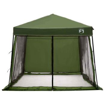 Camping-Zelt-Set mit Dach 2 pcs Grün Taffeta und Stoff