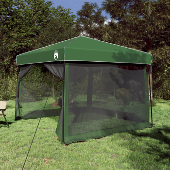 Camping-Zelt-Set mit Dach 2 pcs Grün Taffeta und Stoff