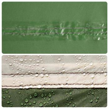 Camping-Zelt-Set mit Dach 2 pcs Grün Taffeta und Stoff