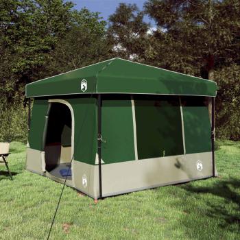 ARDEBO.de - Camping-Zelt-Set mit Dach 2 pcs Grün Taffeta und Stoff