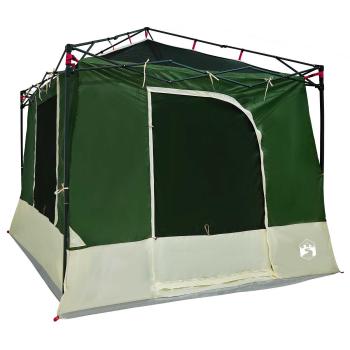 Camping-Zelt-Set mit Dach 2 pcs Grün Taffeta und Stoff