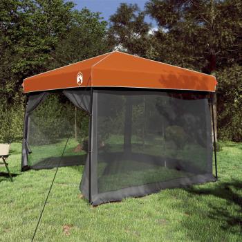 ARDEBO.de - Camping-Zelt-Set 2 pcs Grau und Orange Taffeta und Stoff