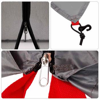 Camping-Zelt-Set 2 pcs Grau und Orange Taffeta und Stoff