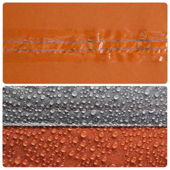 Camping-Zelt-Set 2 pcs Grau und Orange Taffeta und Stoff