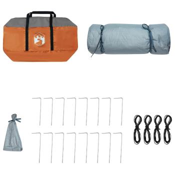 Camping-Zelt-Set 2 pcs Grau und Orange Taffeta und Stoff