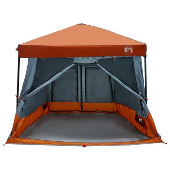 Camping-Zelt-Set 2 pcs Grau und Orange Taffeta und Stoff