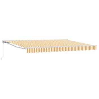 Manuell einziehbare Markise Orange 4,5 × 3 m