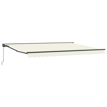 Manuell einziehbare Markise Creme 4 × 3,5 m
