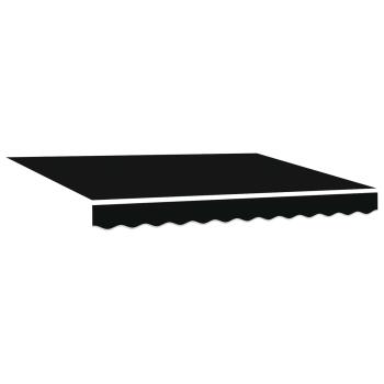 Manueller Markisenrahmen mit LEDs Schwarz und Weiß 3 x 2,5 m