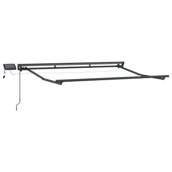 Manueller Markisenrahmen mit LEDs Anthrazit und Weiß 3 x 2,5 m