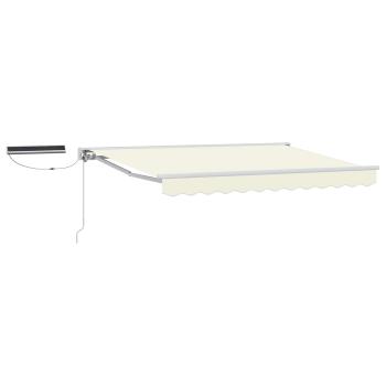 Elektrische ausziehbare Markise Creme und Weiß 3 x 2,5 m