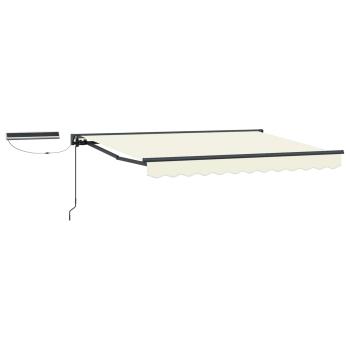 Elektrische ausziehbare Markise Creme und Anthrazit 3,5 x 2,5 m