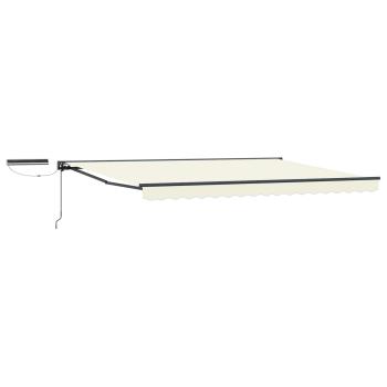 Elektrische ausziehbare Markise Creme und Anthrazit 4 x 3 m