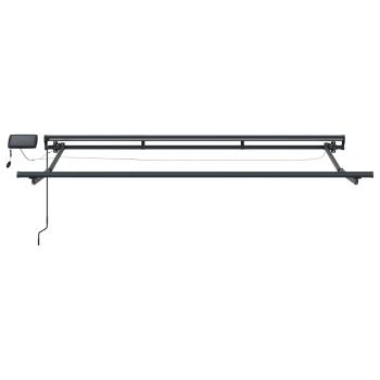 Manueller Markisenrahmen mit LEDs Anthrazit 2,5 x 2 m Aluminium