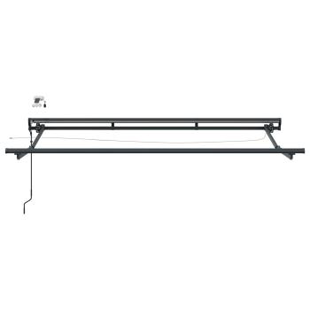 Elektrische Markisenrahmen mit LEDs Anthrazit 3,5 x 2,5 m