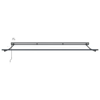 Elektrische Markisenrahmen mit LEDs Anthrazit 4 × 3,5 m