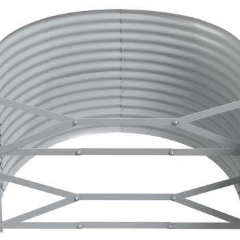 ARDEBO.de - Hochbeet Grau 554x100x68 cm Pulverbeschichteter Stahl