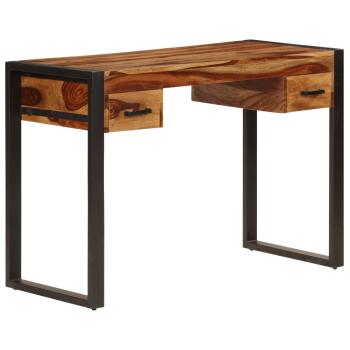 ARDEBO.de - Schreibtisch mit 2 Schubladen 110x50x77 cm Massivholz Akazie