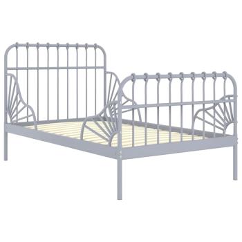 Ausziehbett Grau Metall 80x130/200 cm