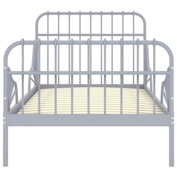 Ausziehbett Grau Metall 80x130/200 cm
