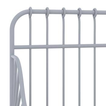 Ausziehbett Grau Metall 80x130/200 cm