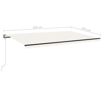 Automatische Markise mit LED & Windsensor 500x350 cm Creme