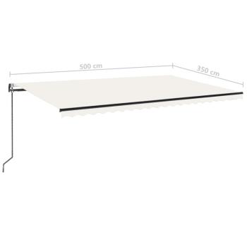Automatische Markise mit LED & Windsensor 500x350 cm Creme