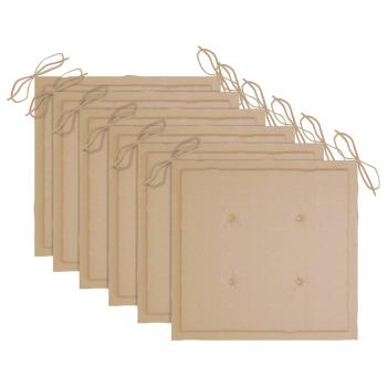Klappbare Gartenstühle mit Kissen 6 Stk. Massivholz Teak