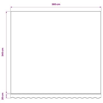 Ersatzstoff für Markise Burgunderrot 400x350 cm Polyester