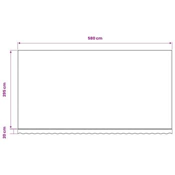 Ersatzstoff für Markise Burgunderrot 600x300 cm Polyester
