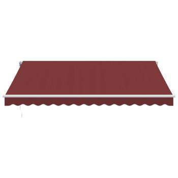 Markise Automatisch mit LED Weinrot 400x350 cm