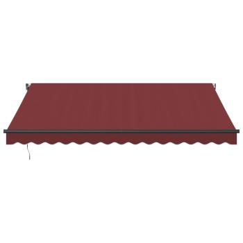 Markise Automatisch mit LED Weinrot 400x350 cm