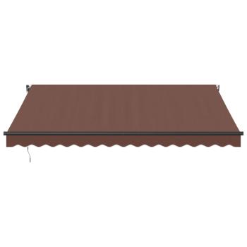 Markise Automatisch mit LEDs Braun 400x350 cm