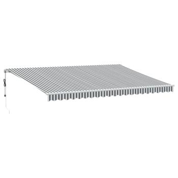 Markise Automatisch Anthrazit & Weiß 500x350 cm