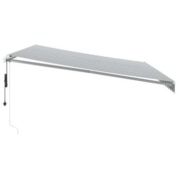 Markise Automatisch Anthrazit & Weiß 500x350 cm