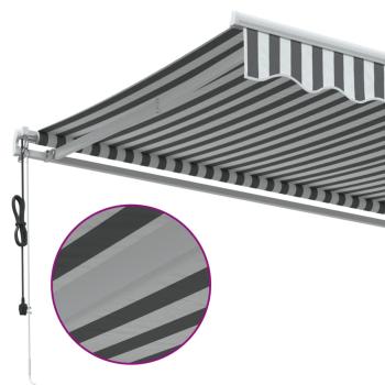 Markise Automatisch Anthrazit & Weiß 500x350 cm