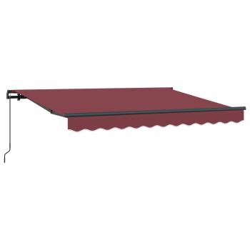 Ausziehbare Markise Bordeauxrot 250 x 200 cm Stoff