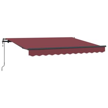 Ausziehbare Markise Bordeauxrot 250 x 200 cm Stoff