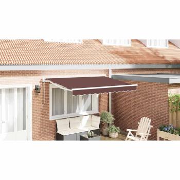 Markisenrahmen Braun 250 x 200 cm Polyester mit PU-Beschichtung