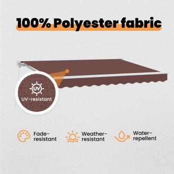 Markisenrahmen Braun 300 x 200 cm Polyester mit PU-Beschichtung