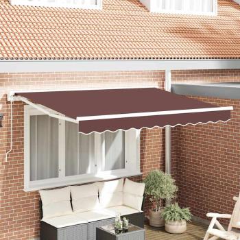 Markisenrahmen Braun 300 x 200 cm Polyester mit PU-Beschichtung